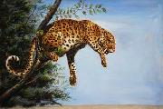 unknow artist Leopard 027 oil on canvas